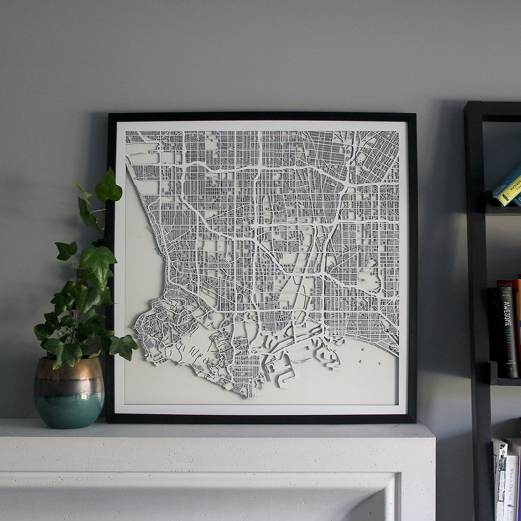 Los Angeles Street Carving Map