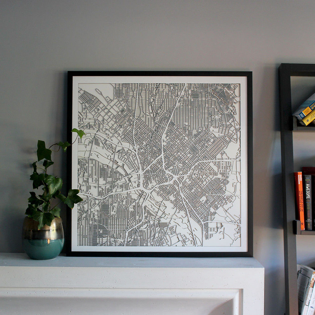 Dallas Street Carving Map (Sold Out)