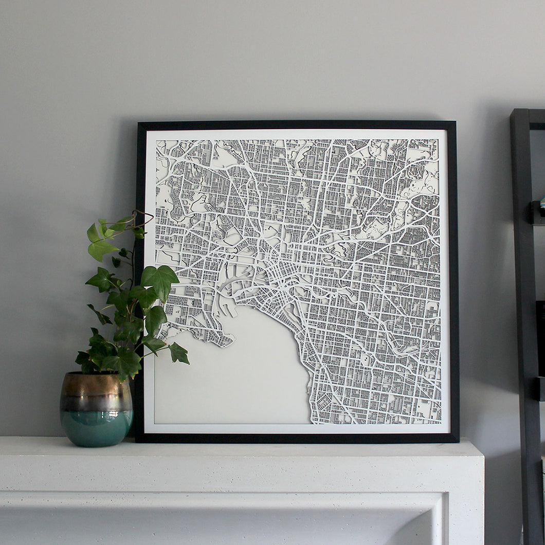 Melbourne Street Carving Map (Sold Out)