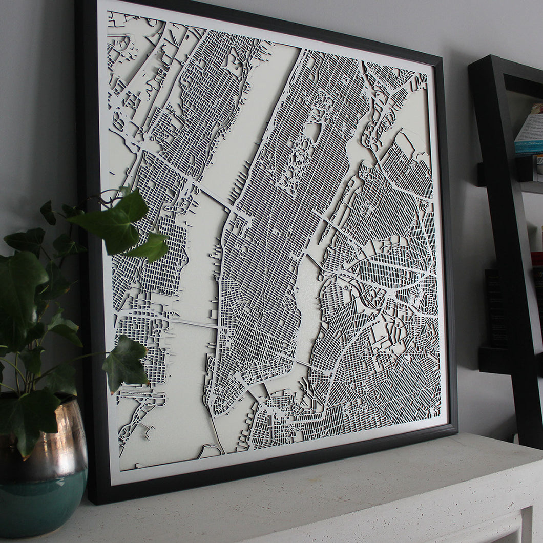New York (Manhattan) Street Carving Map (Sold Out)