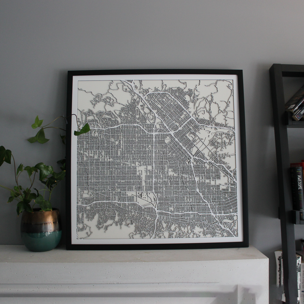 San Fernando Valley Street Carving Map (Sold Out)