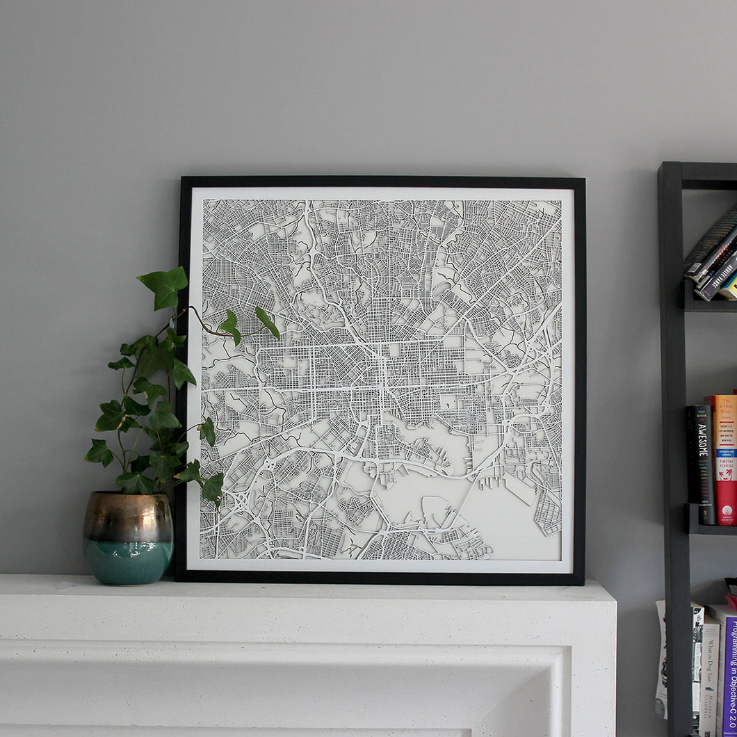 Baltimore Street Carving Map (Sold Out)