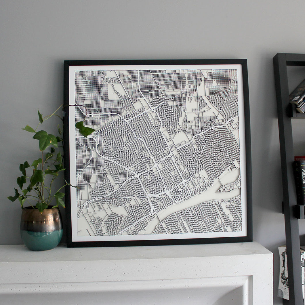 Detroit Street Carving Map (Sold Out)