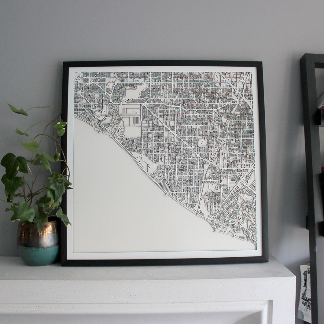 Huntington Beach Street Carving Map (Sold Out)