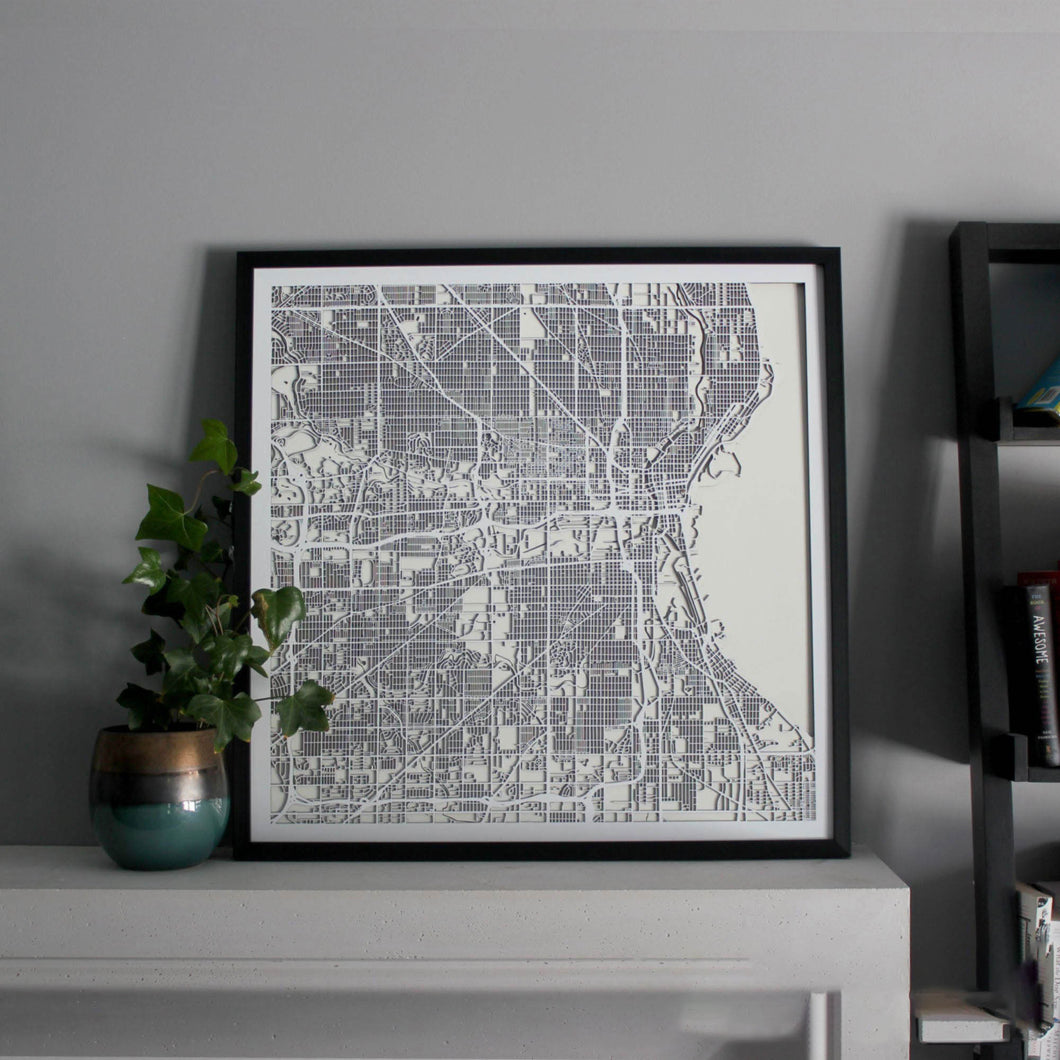 Milwaukee Street Carving Map (Sold Out)