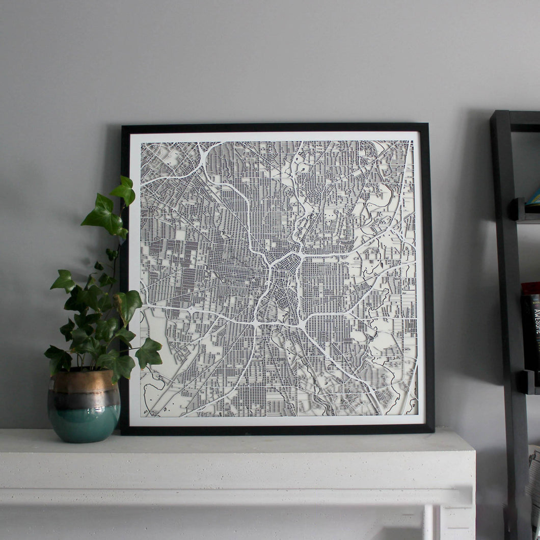 San Antonio Street Carving Map (Sold Out)