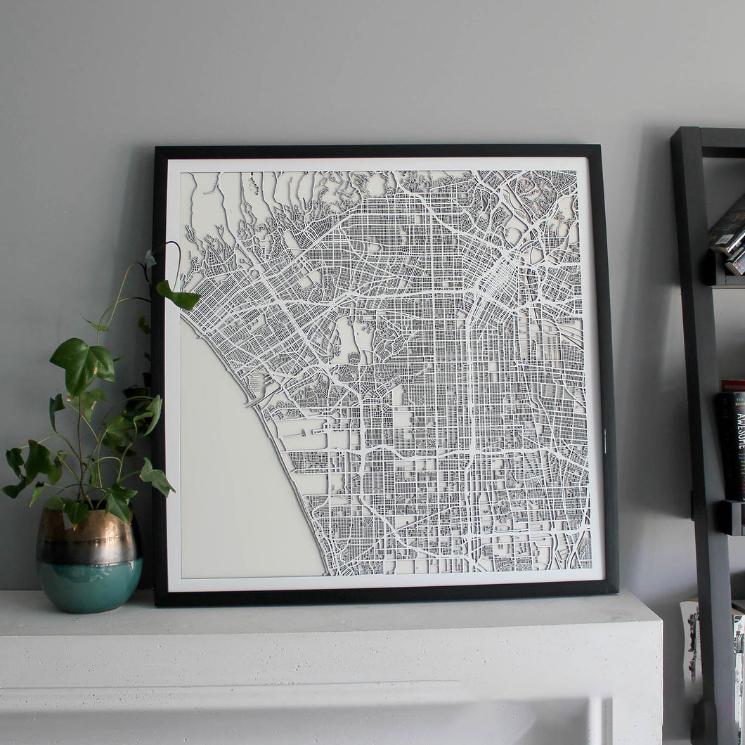 Santa Monica / LA Street Carving Map (Sold Out)