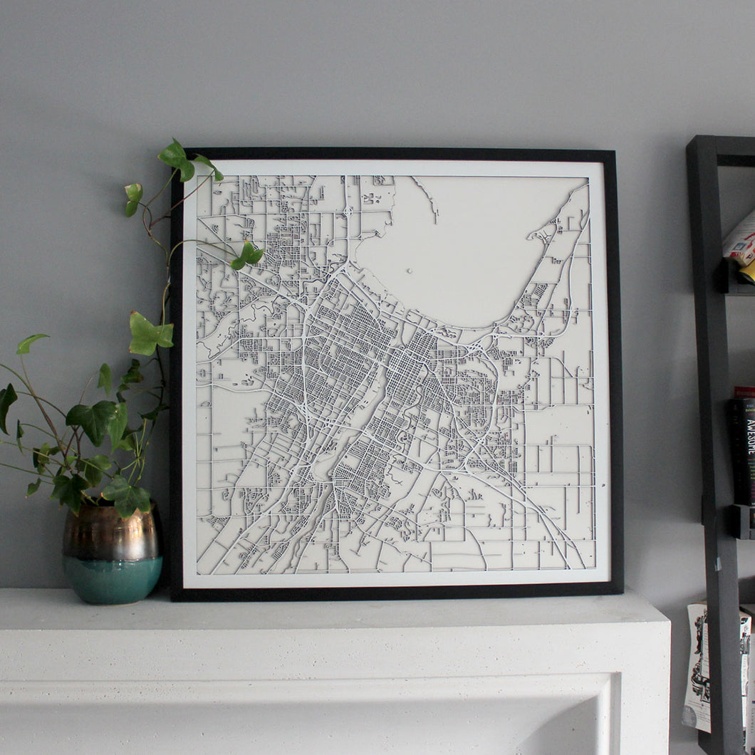 Green Bay Street Carving Map (Sold Out)
