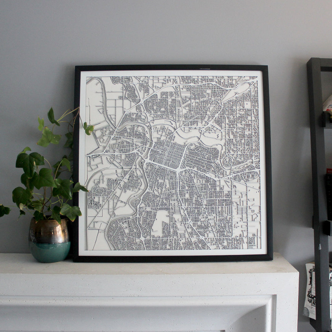 Sacramento Street Carving Map (Sold Out)