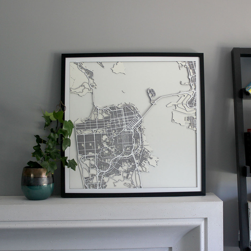 San Francisco Street Carving Map (Sold Out)